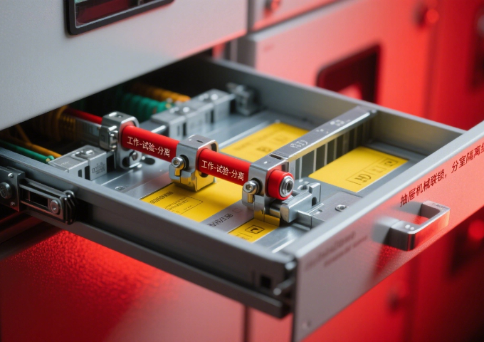 Mechanical interlock of drawers and compartment - isolated structure